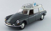 1/43 VOITURE MINIATURE DE COLLECTION Citroen DS 19 Ambulance gris-1962-RIO4447